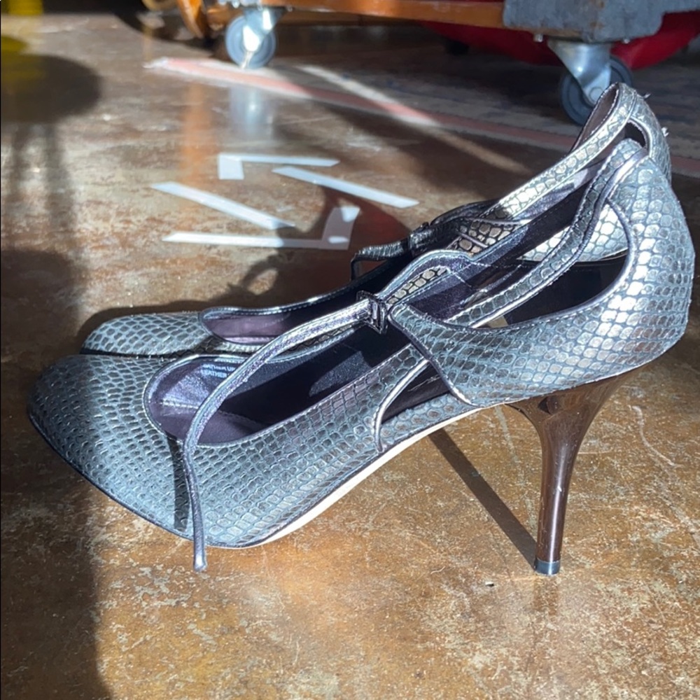 Snakeskin look Leather Via Spiga heals